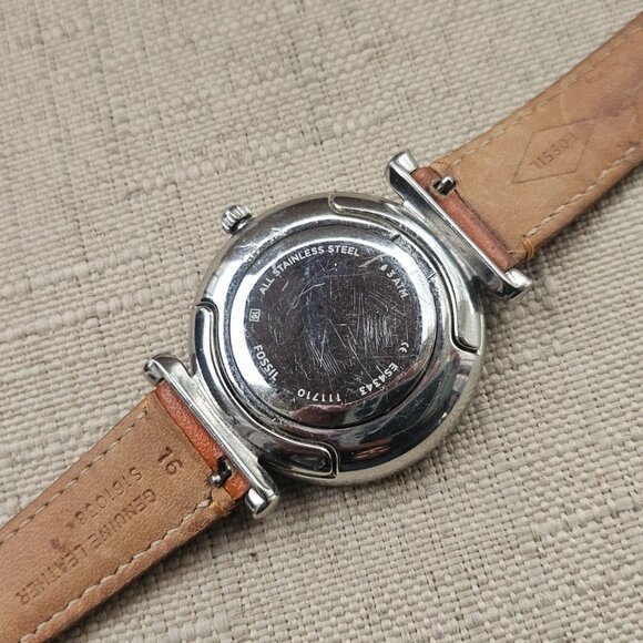 Fossil Ladies Wrsitwatch Quartz Analog Genuine Leather Strap Wrist Watch Crystal - Picture 12 of 12